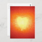Goldenes Herz Postkarte (Vorne/Hinten)