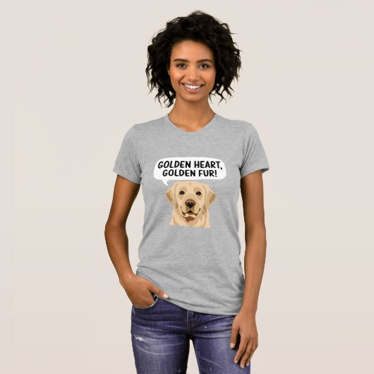 Goldenes Herz Retriever T-Shirt (Vorne ganz)