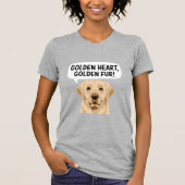 Goldenes Herz Retriever T-Shirt (Vorderseite)