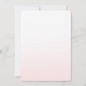 Goldenes Herz Rosa Ombre Brautparty Einladung (Rückseite)