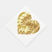 Goldenes Herz Serviette (Ecke)