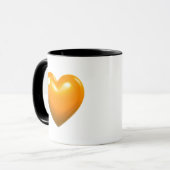 Goldenes Herz Tasse (Vorderseite Links)