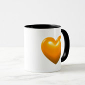 Goldenes Herz Tasse (VorderseiteRechts)