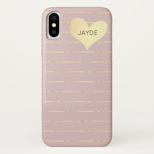 Goldenes Herz und Blush Handy Fall Case-Mate iPhone Hülle (Rückseite)