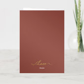 Goldenes Herz zum Valentinstag Karte (Rückseite)