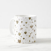 Goldenes Herzblattmuster Kaffeetasse (Vorderseite Links)