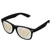 Goldenes Herzdesign Sonnenbrille (Schrägansicht)