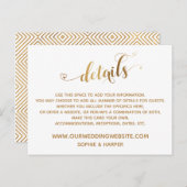 Goldenes Herzenskript, Diamanten Details zu White Postkarte (Vorne/Hinten)