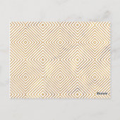 Goldenes Herzenskript, Diamanten Details zu White Postkarte (Rückseite)