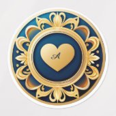 Goldenes Herzmedaillon Etiketten (Design 1)
