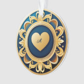 Goldenes Herzmedaillon Ornament (Vorderseite)