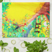 Goldenes Herzmuscheltuch Küchentuch (Gefaltet)