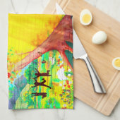 Goldenes Herzmuscheltuch Küchentuch (Viertel Falte)