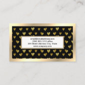 Goldenes Herzmuster Visitenkarte (Rückseite)