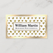 Goldenes Herzmuster Visitenkarte (Vorderseite)