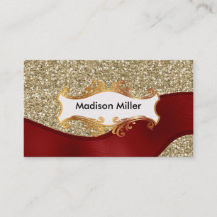 Goldenes Hintergrundrotband Visitenkarte