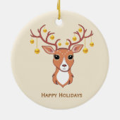 Goldenes Hirsch Keramik Ornament (Hinten)