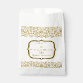 Goldenes Hochzeitjubiläum Gold in Weiß Geschenktütchen (Vorderseite)