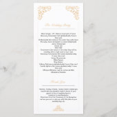 Goldenes Hochzeitsprogramm Programm (Rückseite)