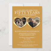 Goldenes Hochzeitstag 50. Party 6 Fotos Einladung (Vorderseite)