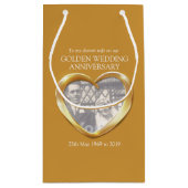 Goldenes Hochzeitstag Ehefrau Geschenk Tasche Kleine Geschenktüte (Rückseite)