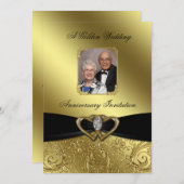 Goldenes Hochzeitstag Foto Einladung (Vorne/Hinten)