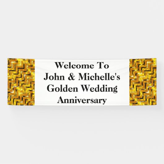 Goldenes Hochzeitstag | Personalisiere Banner (Horizontal)