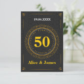 Goldenes Hochzeitstag Save the Date (Stehend Vorderseite)