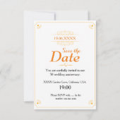 Goldenes Hochzeitstag Save the Date (Rückseite)