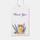 Goldenes Honig mit einem Sprig Lavendel Napkin Geschenkanhänger (Vorderseite)