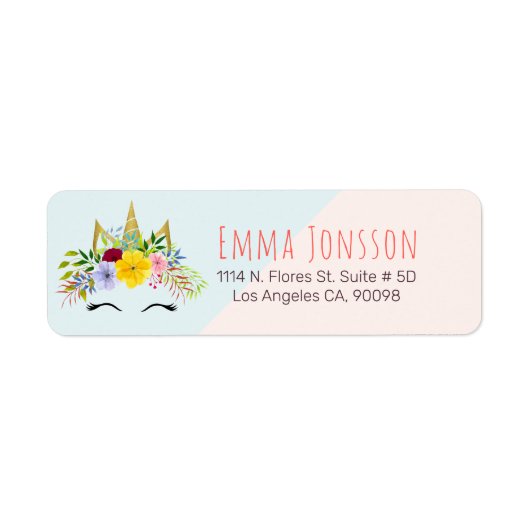 Goldenes Horn, Einhorn und Blumenkranz (Vorne)