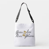 Goldenes Hourglas Tragetaschen Mit Langen Trägern (Rückseite)