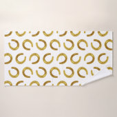 Goldenes Hufeisen Badehandtuch (Badehandtuch)