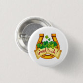 Goldenes Hufeisen Button (Vorne & Hinten)