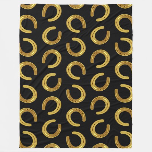 Goldenes Hufeisen Fleecedecke (Vorderseite)