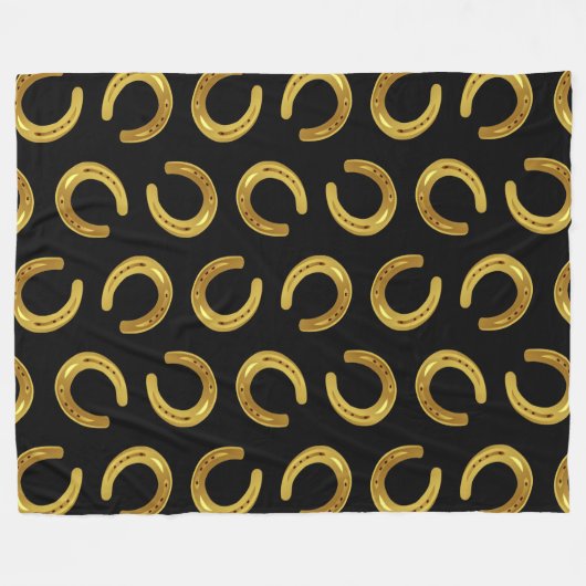 Goldenes Hufeisen Fleecedecke (Vorderseite (Horizontal))