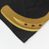 Goldenes Hufeisen Fleecedecke (Ecke)