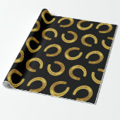 Goldenes Hufeisen Geschenkpapier (Ungerollt)