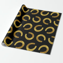 Goldenes Hufeisen Geschenkpapier