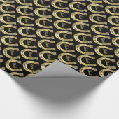 Goldenes Hufeisen Geschenkpapier (Ecke)