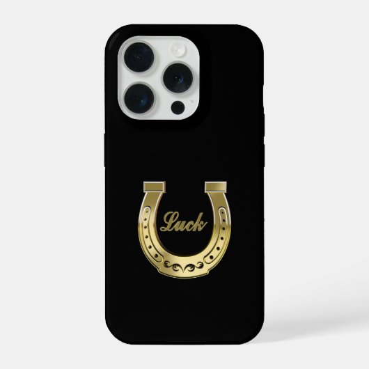 Goldenes Hufeisen iPhone Hülle (Rückseite)