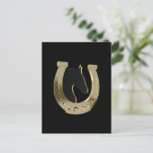 Goldenes Hufeisen Postkarte (Stehend Vorderseite)