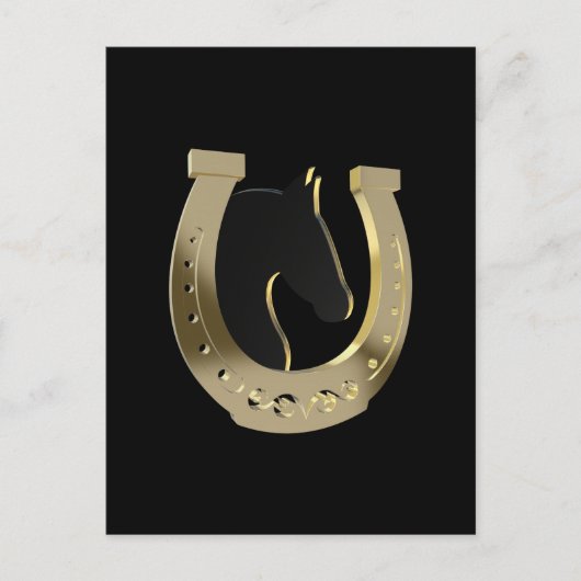 Goldenes Hufeisen Postkarte (Vorderseite)