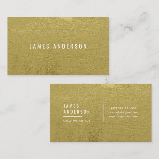 Goldenes I Visitenkarte (Vorne/Hinten)