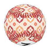Goldenes Ikat-Geometrie-Muster Baseball (Rückseite)