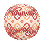 Goldenes Ikat-Geometrie-Muster Baseball (Vorderseite)