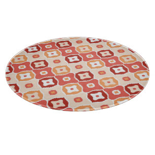 Goldenes Ikat-Geometrie-Muster Schneidebrett