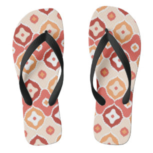 Goldenes Ikat geometrisches Muster Badesandalen