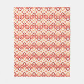 Goldenes ikat geometrisches Muster Fleecedecke (Vorderseite)