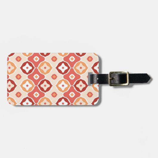 Goldenes ikat geometrisches Muster Gepäckanhänger (Vorderseite horizontal)